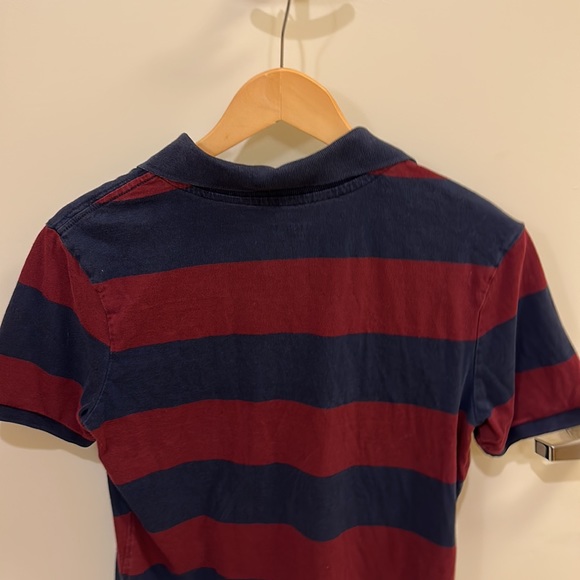 Used Mossimo Men’s S S/S red and blue striped polo shirt - Picture 6 of 7